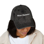 'Main Character' Vintage Embroidered Cap