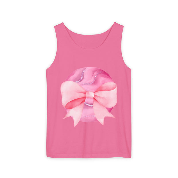 Pink Planet Wrapped In Bow Unisex Tank Top