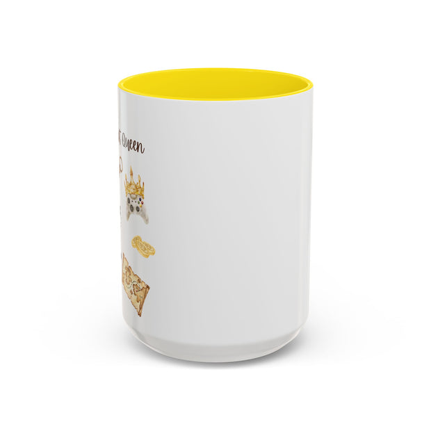 'Side Quest Queen' Accent Coffee Mug
