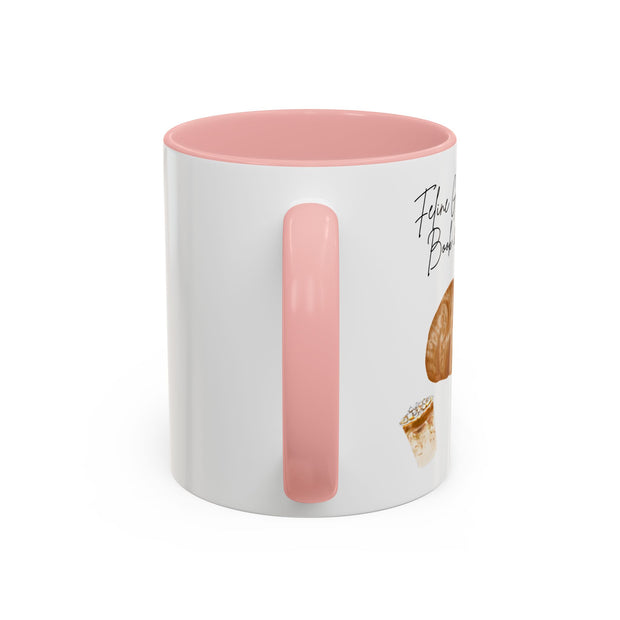 'Feline Good With A Book & Brew' Accent Coffee Mug