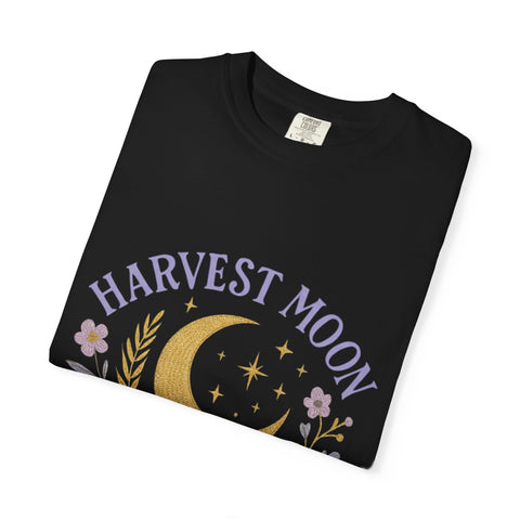 Harvest Moon Society Unisex T-Shirt, Cozy Graphic Tee, Astrology Apparel, Gift for Moon Lovers, Autumn Style, Casual Wear