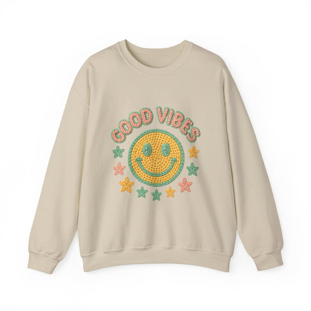 Good Vibes Crewneck Sweatshirt, Cozy Unisex Sweatshirt, Happy Apparel Gift, Positive Energy Fashion, Comfortable Casual Wear, Trendy [...]