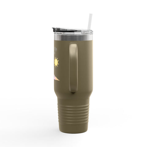 'Leveling Up My Tan' Insulated Travel Mug, 40oz