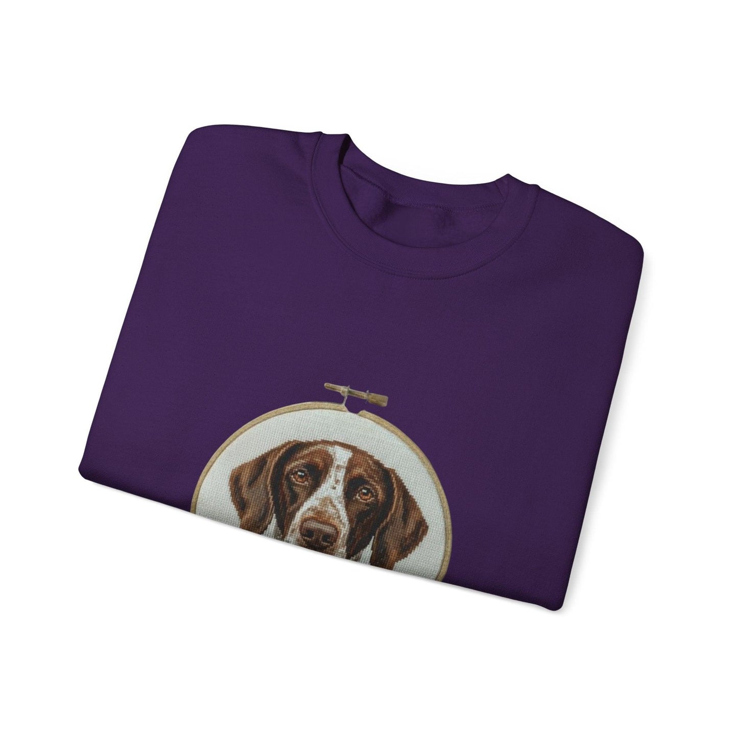 German Pointer Portrait sweatshirt | Dog Head Embroidery Hoop Design