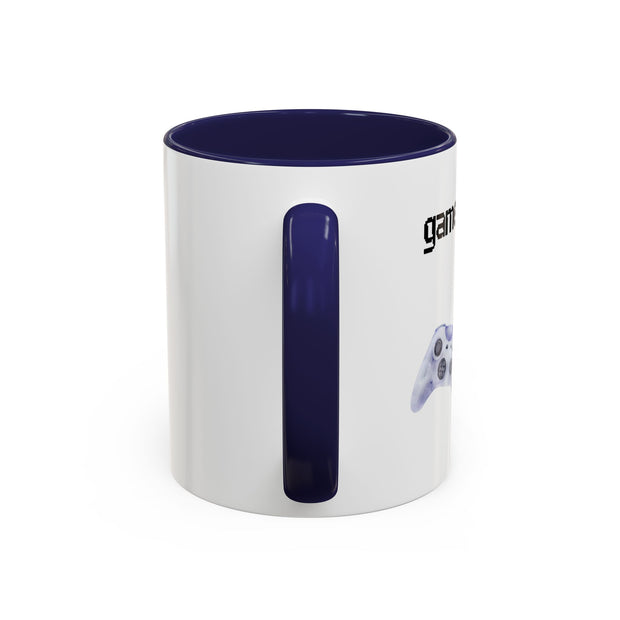 'Game On, Coffee First' Accent Coffee Mug