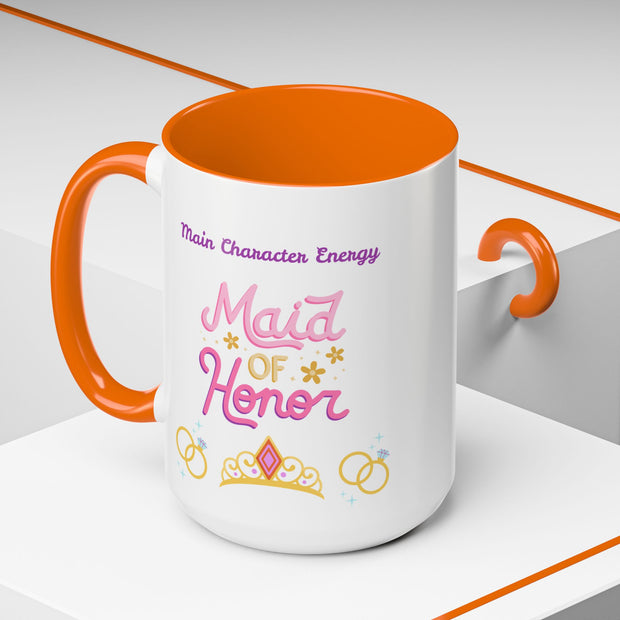 'Main Character Energy: Maid of Honor' Accent Coffee Mug