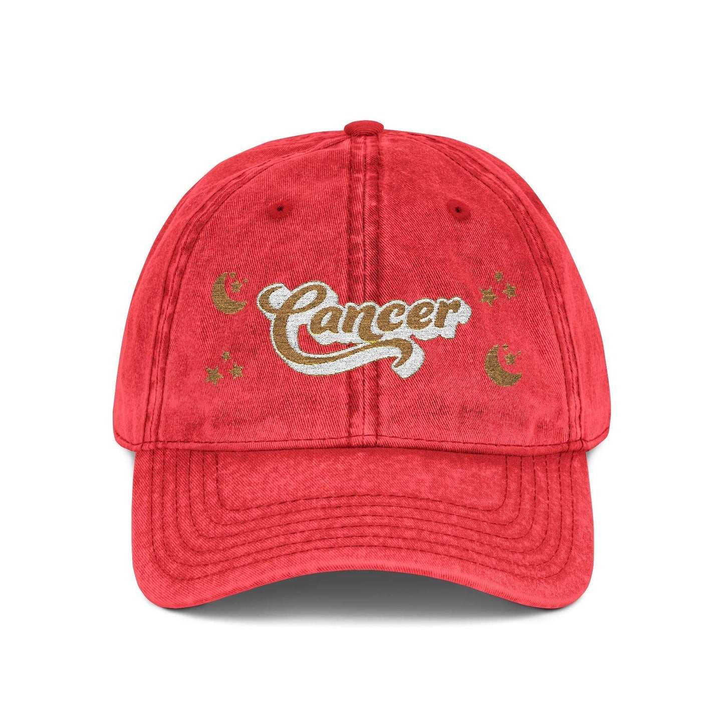 'Cancer' Vintage Embroidered Cap