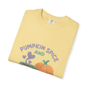 Pumpkin Spice Unisex T-shirt, Cozy Fall Apparel, Perfect for Autumn Festivals, Casual Everyday Wear, Halloween and Thanksgiving