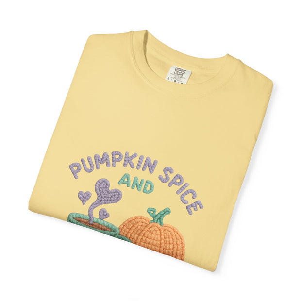 Pumpkin Spice Unisex T-shirt, Cozy Fall Apparel, Perfect for Autumn Festivals, Casual Everyday Wear, Halloween and Thanksgiving