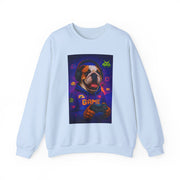 Gaming Dog Crewneck Sweatshirt, Cozy Gamer Gift, Unisex Sweatshirt, Video Game Lover Apparel, Fun Dog Design Sweatshirt