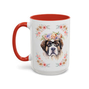 Geeky Goddess Saint Bernard Accent Coffee Mug