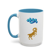 'Aries' Zodiac Accent Coffee Mug