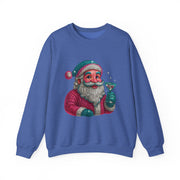 Retro Santa Holding Martini Sweatshirt | Vintage Christmas Crewneck