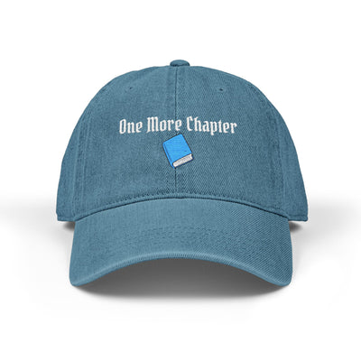 'One More Chapter' Denim Embroidered Cap