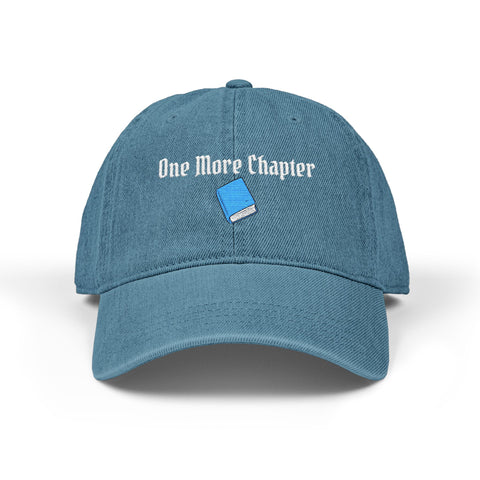 'One More Chapter' Denim Embroidered Cap