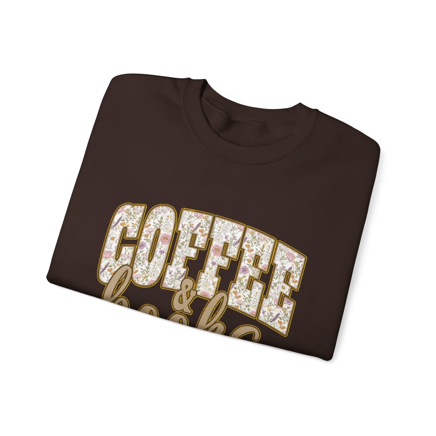 Coffee & Books Crewneck Sweatshirt | Cozy Reading Coffee Shirt