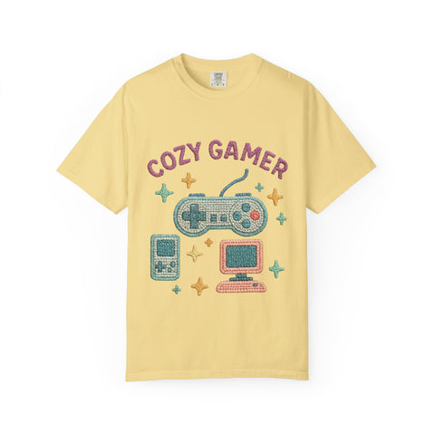 Cozy Gamer T-Shirt, Unisex Retro Gaming Tee, Video Game Lover Shirt, Perfect for Gamers, Gift for Birthdays and Holidays