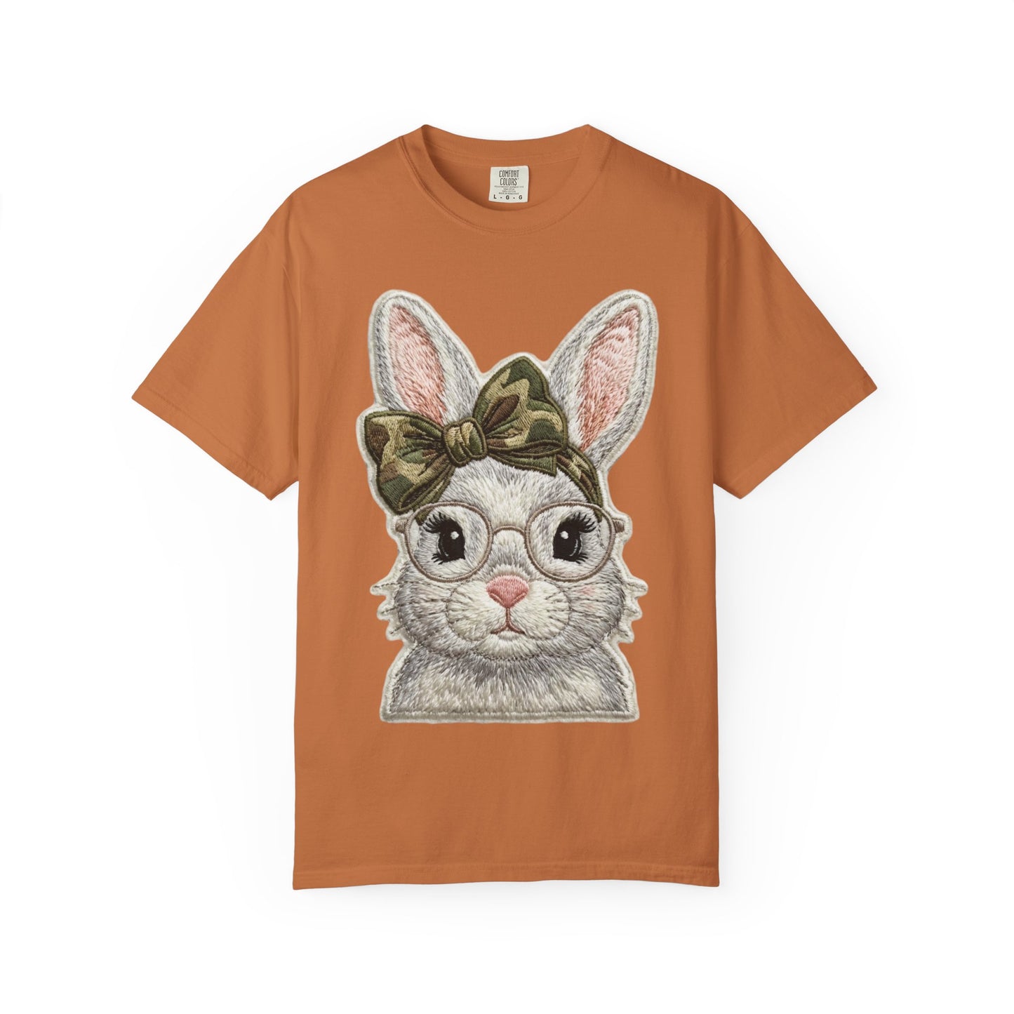 Hipster Bunny Illustration T-Shirt | Bunny with Glasses and Bow