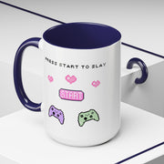 'Press Start To Slay' Accent Coffee Mug