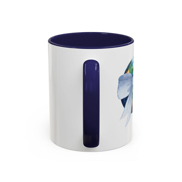 Earth Wrapped In A Bow Accent Coffee Mug