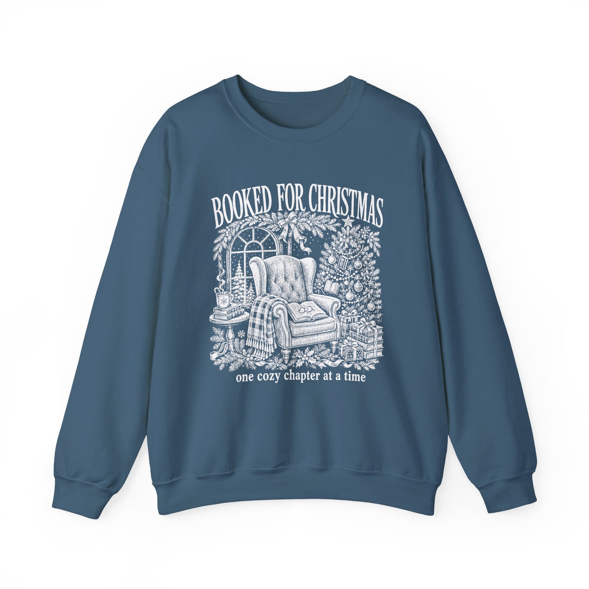 Booked for Christmas Sweatshirt, Book Lover Christmas Crewneck, Cozy Reader Sweater, Bookish Holiday Shirt, BookTok Christmas Gift