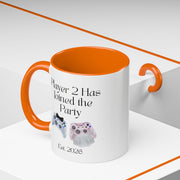 'Player 2 Has Joined The Party' 'Est. 2026' Accent Coffee Mug