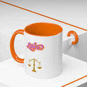 'Libra' Zodiac Accent Coffee Mug