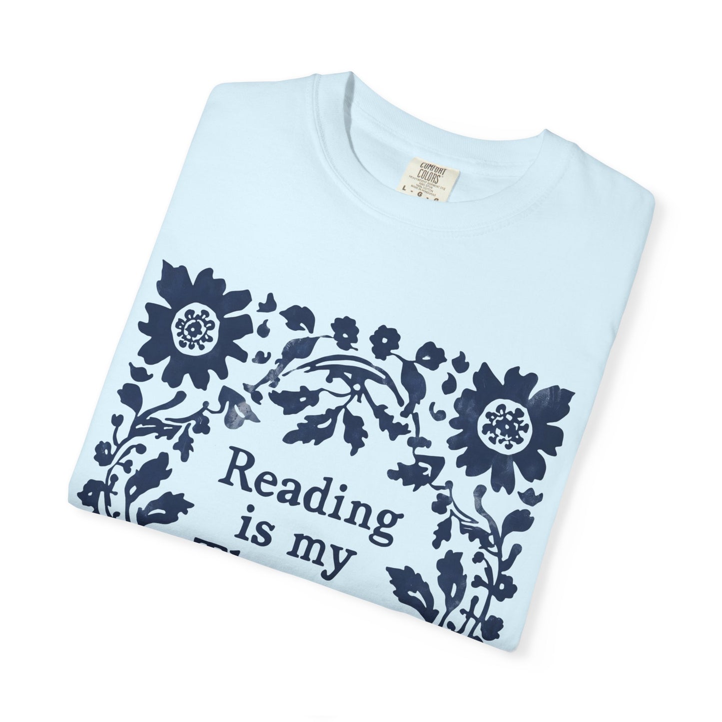 Reading Is My Therapy T-shirt | Floral Wreath Book Lover Tee