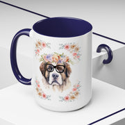 Geeky Goddess Saint Bernard Accent Coffee Mug