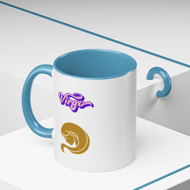 'Virgo' Zodiac Accent Coffee Mug
