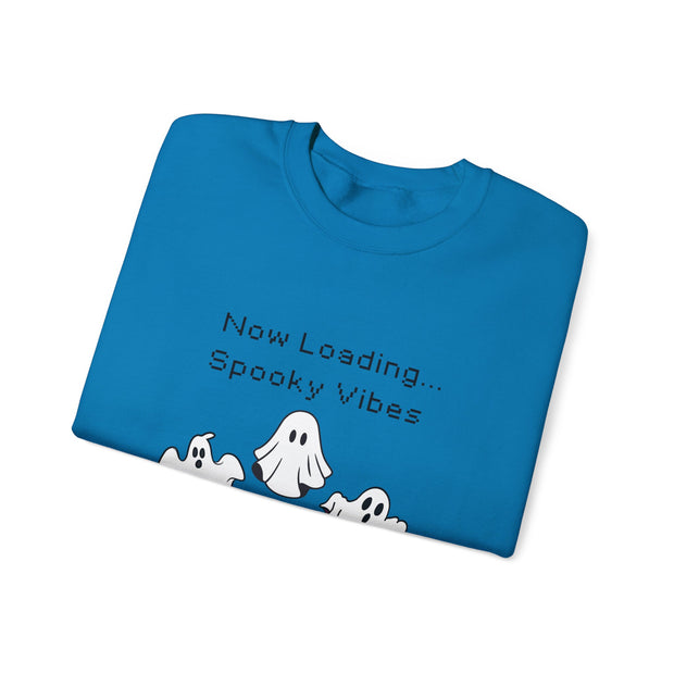 'Now Loading..Spooky Vibes' Unisex Crewneck Sweatshirt