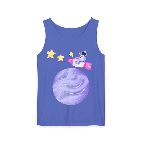 Astronaut Taking Off In Space Unisex Tank Top