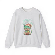 Meowy Christmas Sweatshirt, Cozy Cat Crewneck, Cat Lover Gift, Holiday Apparel, Winter Fashion