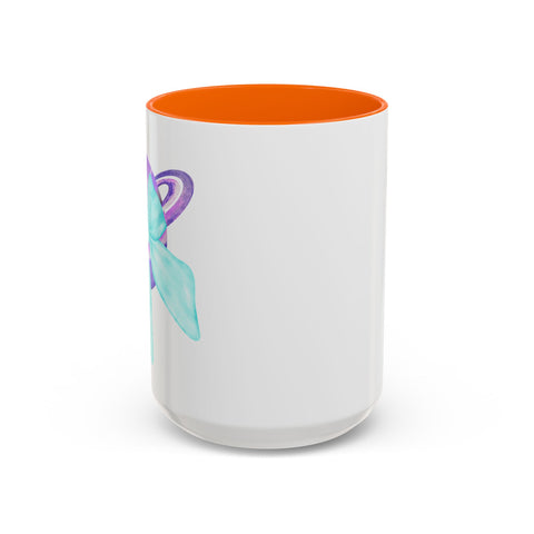Purple Saturn Wrapped In A Bow Accent Coffee Mug