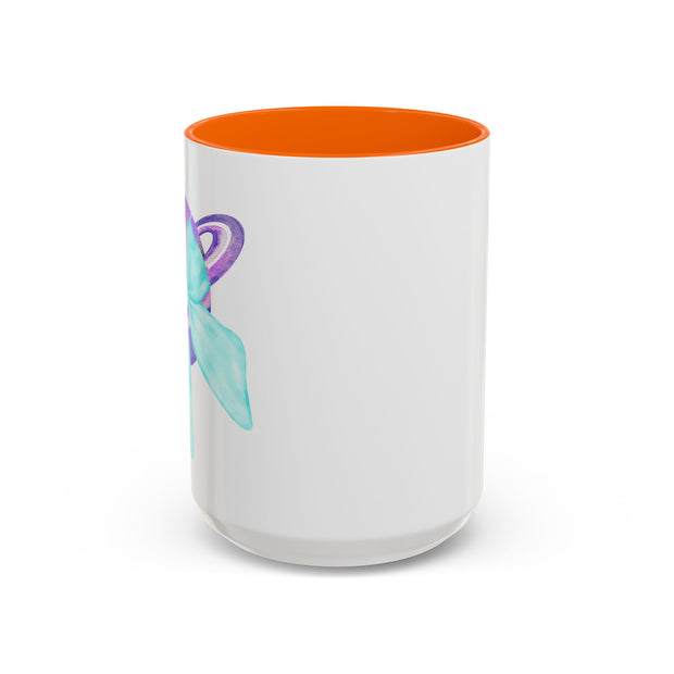 Purple Saturn Wrapped In A Bow Accent Coffee Mug