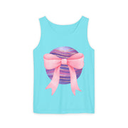 Pink/Purple Planet Wrapped In Bow Unisex Tank Top