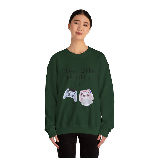 'Player 2 Has Joined The Party' 'Est. 2026' Unisex Crewneck Sweatshirt