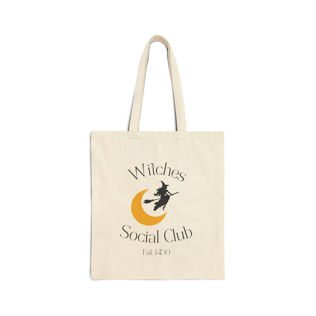 'Witches Social Club' Cotton Canvas Tote Bag