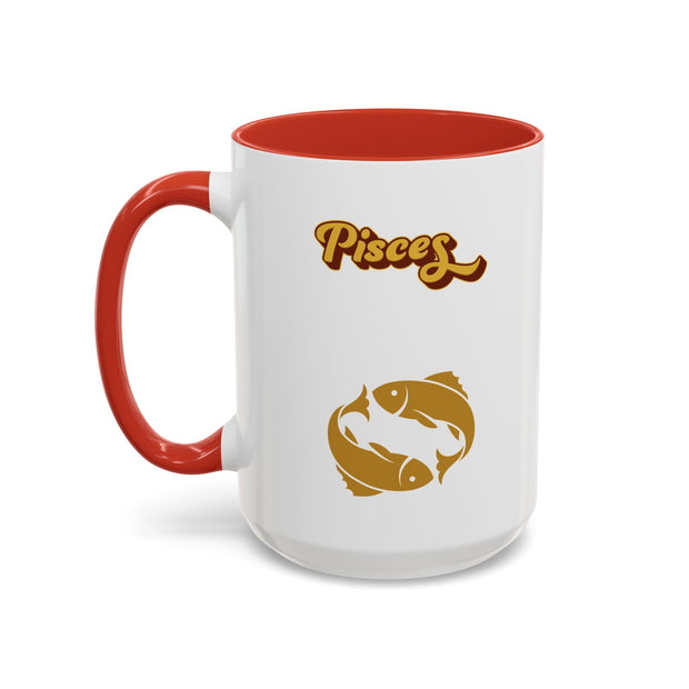 'Pisces' Zodiac Accent Coffee Mug