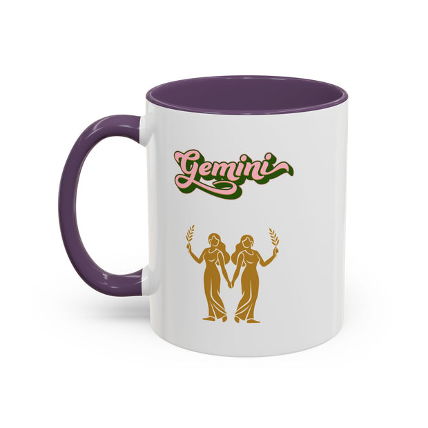 'Gemini' Zodiac Accent Coffee Mug