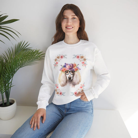 Geeky Goddess French Poodle Unisex Crewneck Sweatshirt