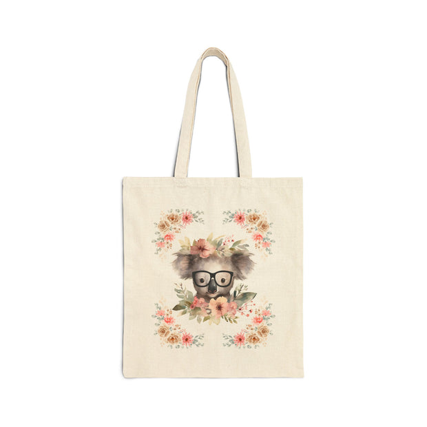 Geeky Goddess Koala Cotton Canvas Tote Bag