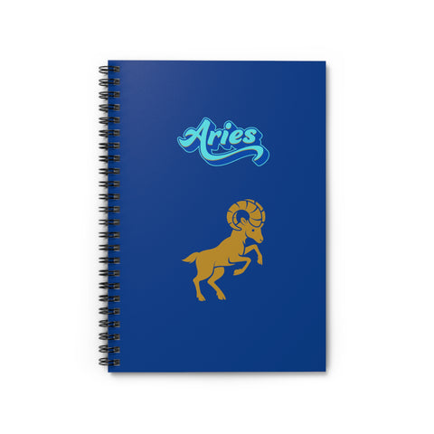 'Aries' Zodiac Spiral Notebook