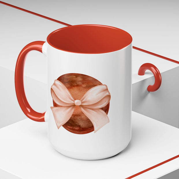 Mars Wrapped In A Bow Accent Coffee Mug