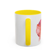 Pink/Yellow Planet Wrapped In A Bow Accent Coffee Mug