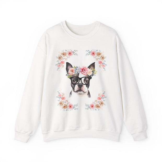 Geeky Goddess French Bulldog Unisex Crewneck Sweatshirt