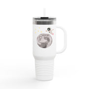 Astronaut Flying To The Moon Insulated Travel Mug, 40oz