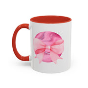 Pink Planet Wrapped In A Bow Accent Coffee Mug