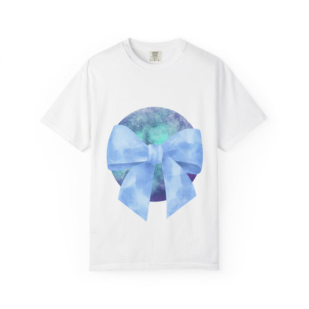 Blue/Green Planet Wrapped In A Bow Unisex T-Shirt
