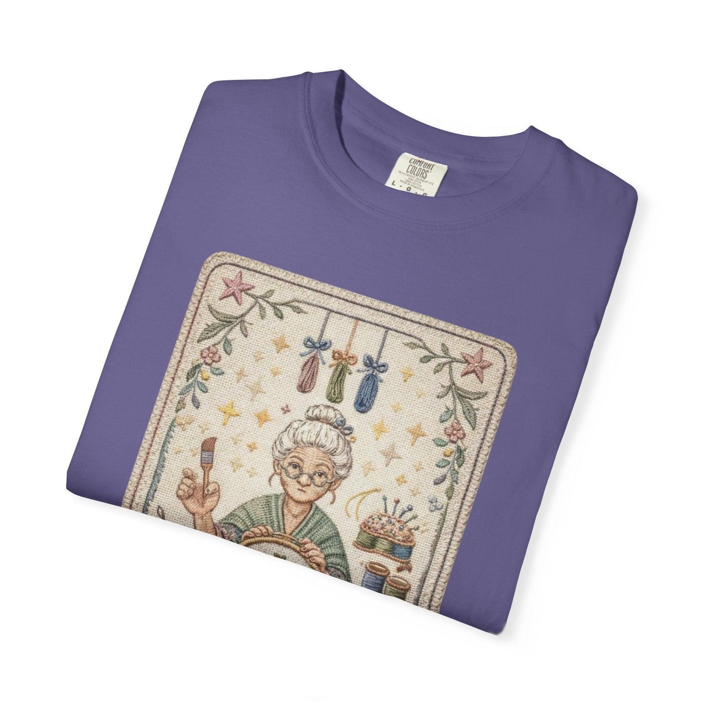 The Crafter Illustration T-Shirt | Vintage Crafting Design, Sewing Embroidery